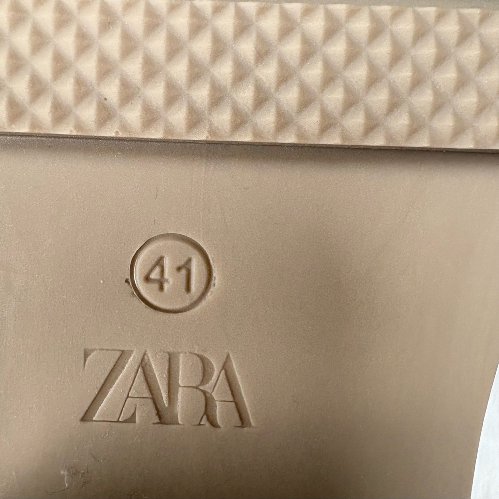 Zara high leather Boots. Taupe. Size 41. - Picture 5 of 16